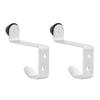 2 Set Door Stops Stainless Steel Door Stopper with Clothes Hook Bag Hanger for Office Home