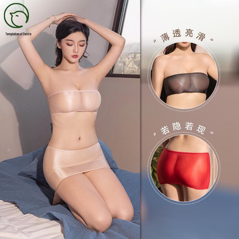 2023 Sexy See-Through High-Elastic Bandeau Bodycon Lingerie for Women