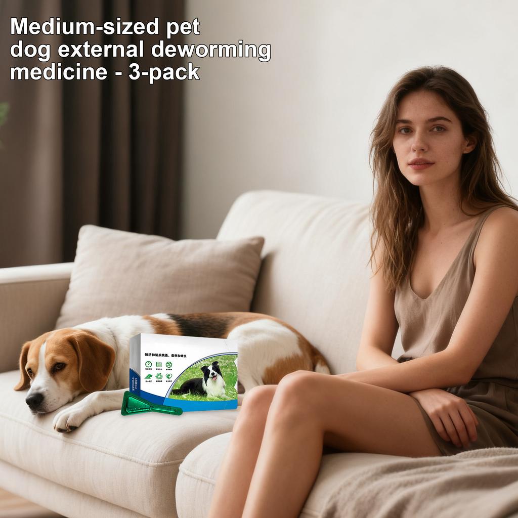 3-pack (total 1.5ml) Topical Antiparasitic Medication For Treating And Preventing Flea And Tick Infections In Cats And Dogs