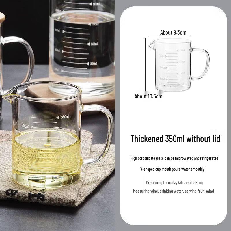 ZISIZ Glass Measuring Cup with Handle