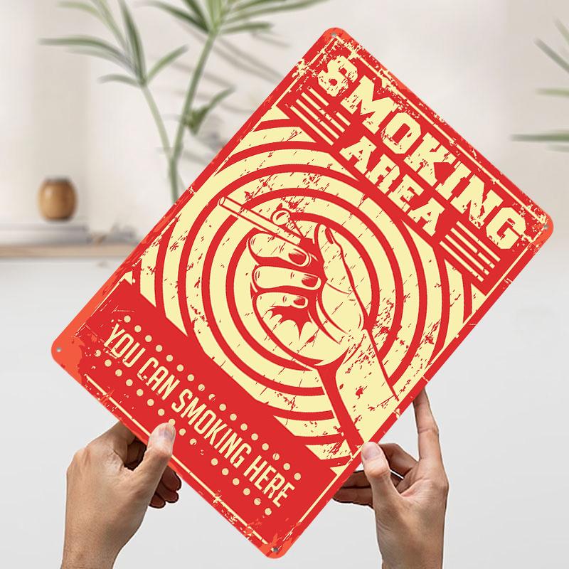 

You Can Smoke Here Tinplate Poster Customized Wall Art Vintage Retro Metal Signs for Luxury Home Decor Items Room Decorations 7.9x11.8In(20x30cm)