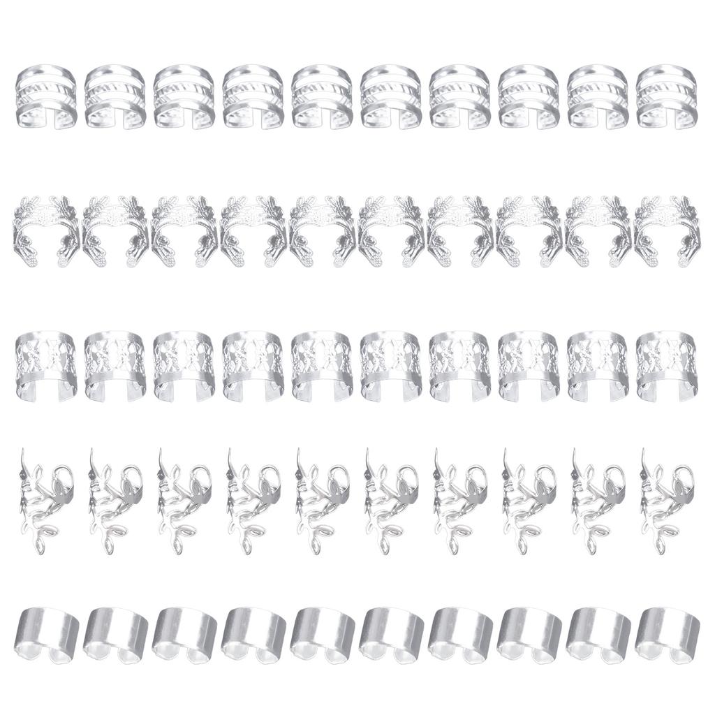 Golden Ethnic Hair Beads Loose Coil Hair Jewelry For Braid Hair Rings Dreadlock Bead Braid Rings Hair Clip Braid Clip