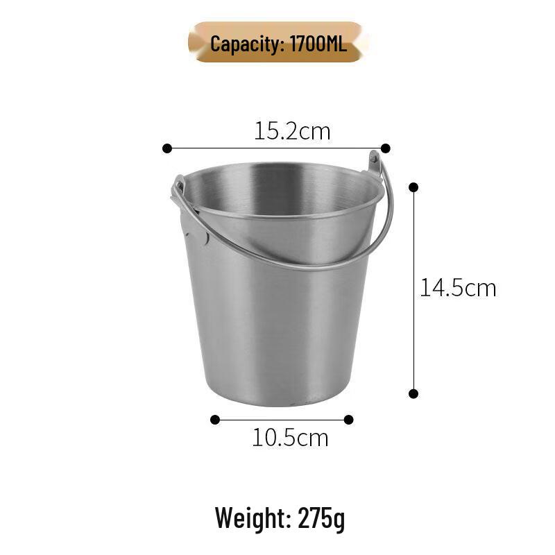 ZISIZ American Style 304 Stainless Steel Ice Bucket