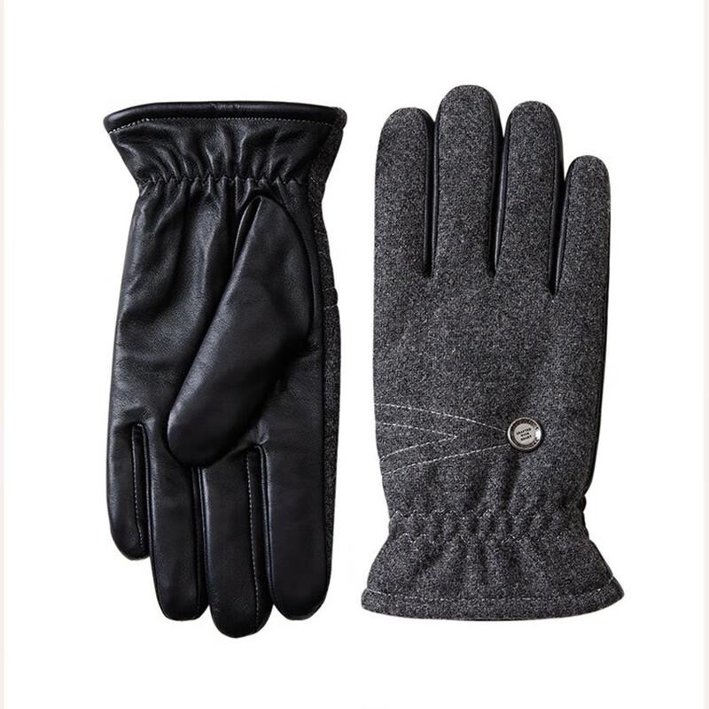 

JIUMU Мужские зимние перчатки для вождения из натуральной кожи One Size