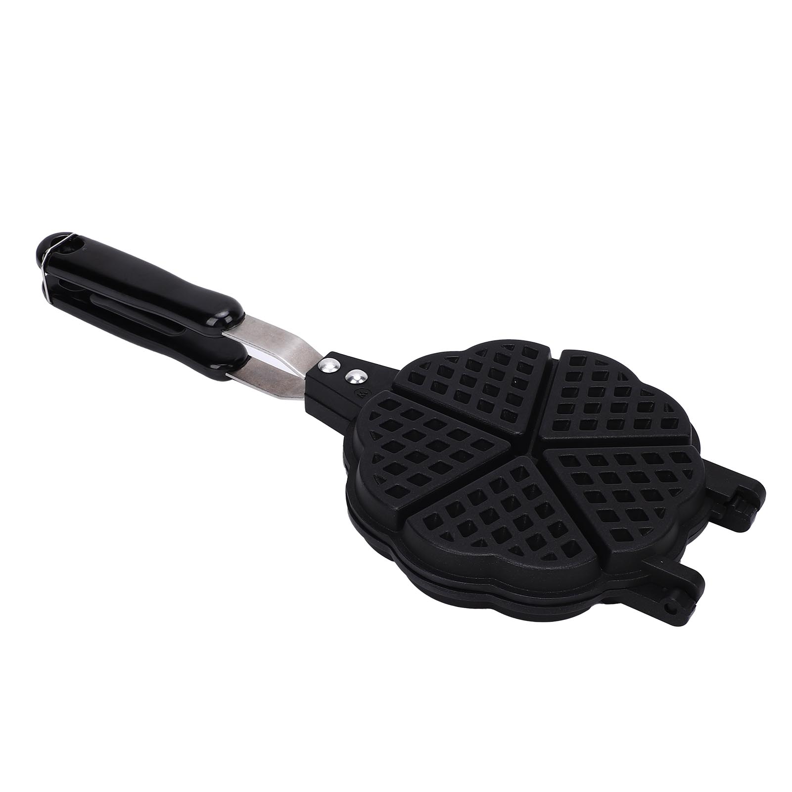 Mfyspace Waffle Maker Pan Make 5 Mini Heart Shaped Waffles Small Kitchen Stovetop Waffle Baking Pan For Family Breakfast