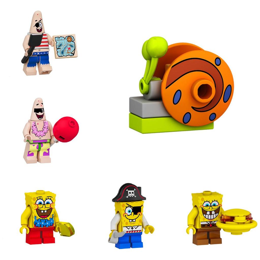 Spongebob Squarepants Building Blocks Toy With Abs Plastic Small Particles For Creative Play