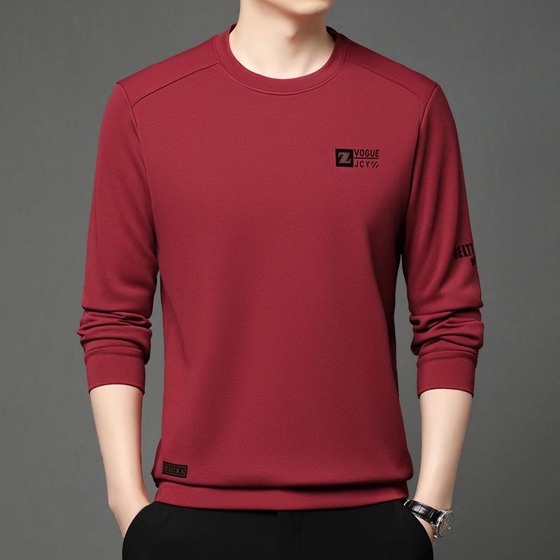 

Мужской плюшевый свитшот на осень/зиму - Толстый, с круглым вырезом, с длинным рукавом, простой модный пуловер с принтом 4XL красный