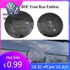 CJOZW1 Emblems 2026 Hot Emblems For VW Volkswagen Jetta MK5 Golf VW T-ROC ABS Mirror Black 144mm 113mm Emblem Car Front Grille Logo Rea