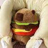 Capybara Hamburger Plush Toy Pillow - Cute Cartoon Doll Holiday Gift