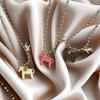Elegant Foal Design Pendant Necklace Durable Alloy Jewelry For Women Daily Wear Gift Idea