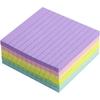 Vanpad Lined Sticky Notes 4X4 in Pastel Ruled Post Stickies Super Sticking Power Memo Pads Strong Adhesive, 6 Pads/Pack, 72 Sheets/pad
