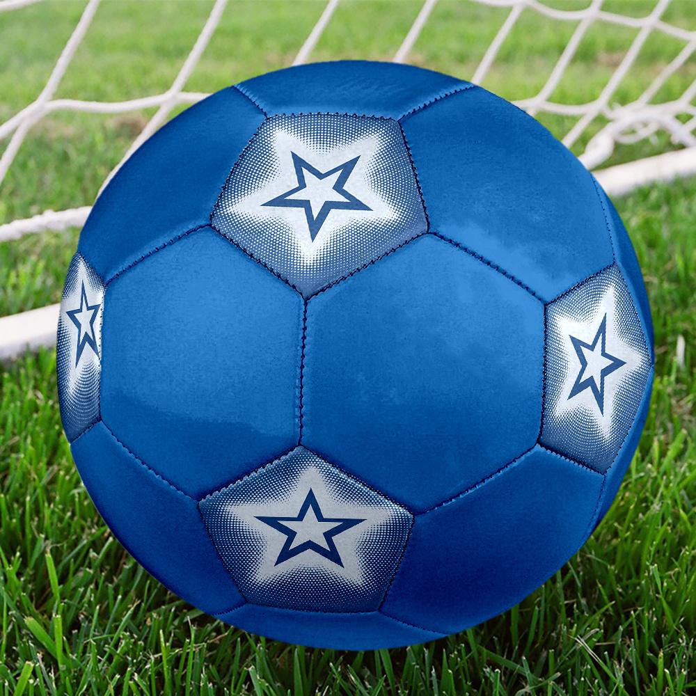 1pc Blue Star Size 5 Soccer Ball Professional Match Training Football Durable Outdoor Sports Ball, q110 Size 5