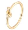 Glänzende Kristall High-End Anlaufgeschützte Mode Geometrische Offene Vergoldete Edelstahlringe für Damen Ehering Schmuck Geschenke