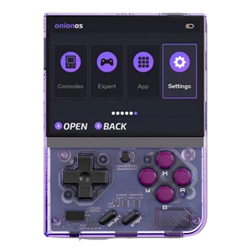 Mini Plus Handheld Game Console Mini+ 3.5-inch IPS Screen  Purple with 128GB TF Card