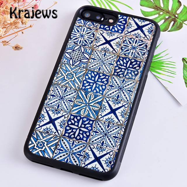 Krajews Ancient Floral Tiles Phone Case Cover For iPhone 17 Air 16 15 14 plus 12 pro max coque Shell Fundas