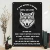 Retro Wolf Metal Wall Art Motivational Quote Tin Sign Home Decor Living Room Poster