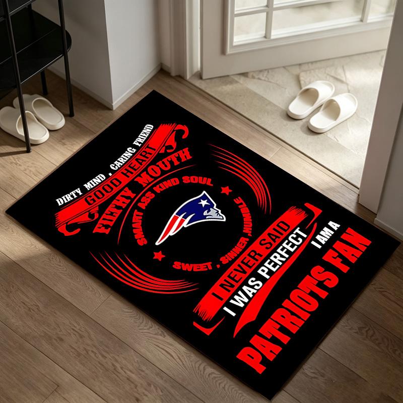 New England Patriots A rug suitable for office chair areas living rooms and computer desks perfect for home offices and an ideal holiday gift