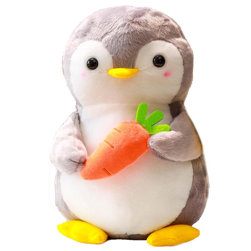 Cute Penguin Doll Plush Toy Penguin Throw Pillow Small Rag Doll Holding Fruits And Vegetables