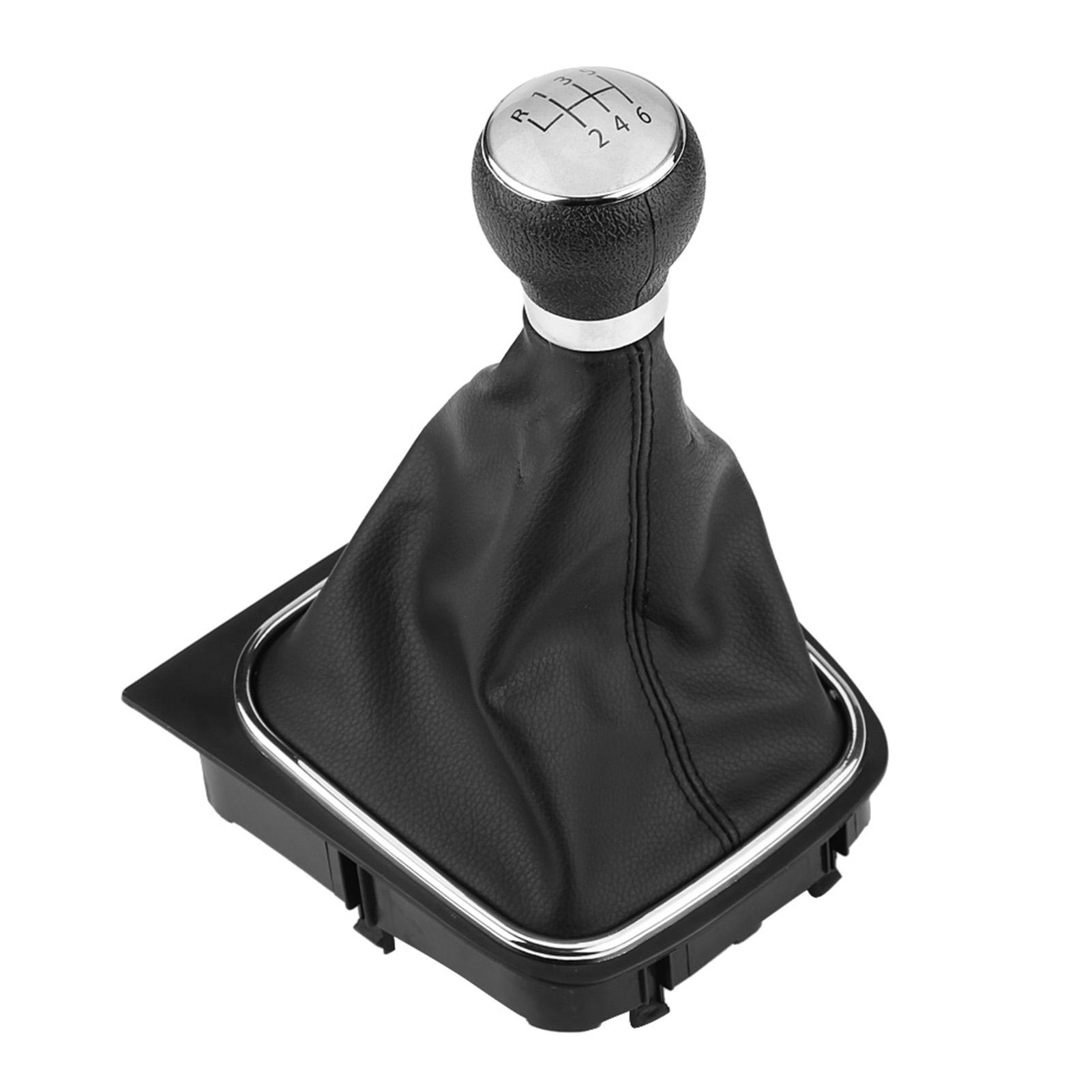 

Gear Shift Knob Gaiter Cover 6 Speed Car Gear Shift Knob Lever Stick Gaitor Boot Cover for 6 MK5 MK6 2005-2014 чёрный