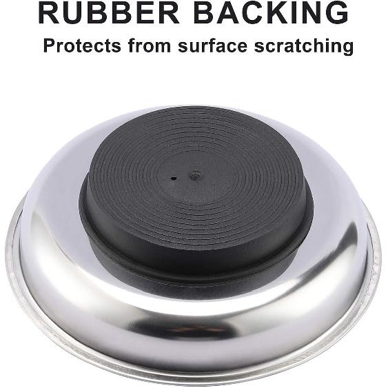 Mayouko 3-Piece Round Magnetic Trays Set, 3" 4" 6", Trays Tool Holder For Screws And Tools