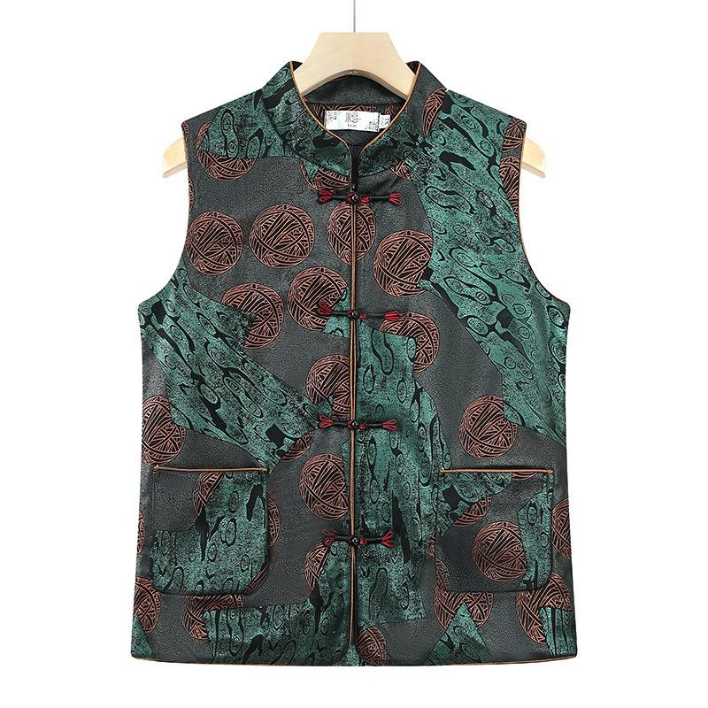 

Женский жилет жилет, жилет, воротник-стойка, куртка-жилет 5XL (recommended 145-80kg) зелёный