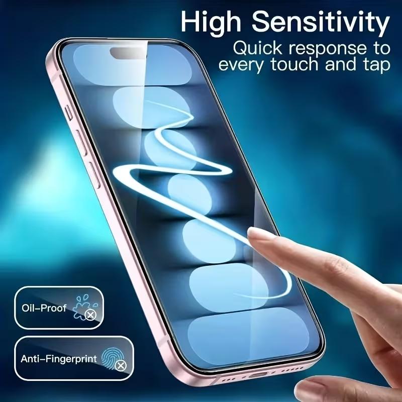 5P Ultra HD Full Coverage Tempered Glass Screen Protectors Compatible with iPhone 18/18 Pro/18 ProMax/17Pro Max/17/16 Pro Max/16 Pro/16 Plus/16/15