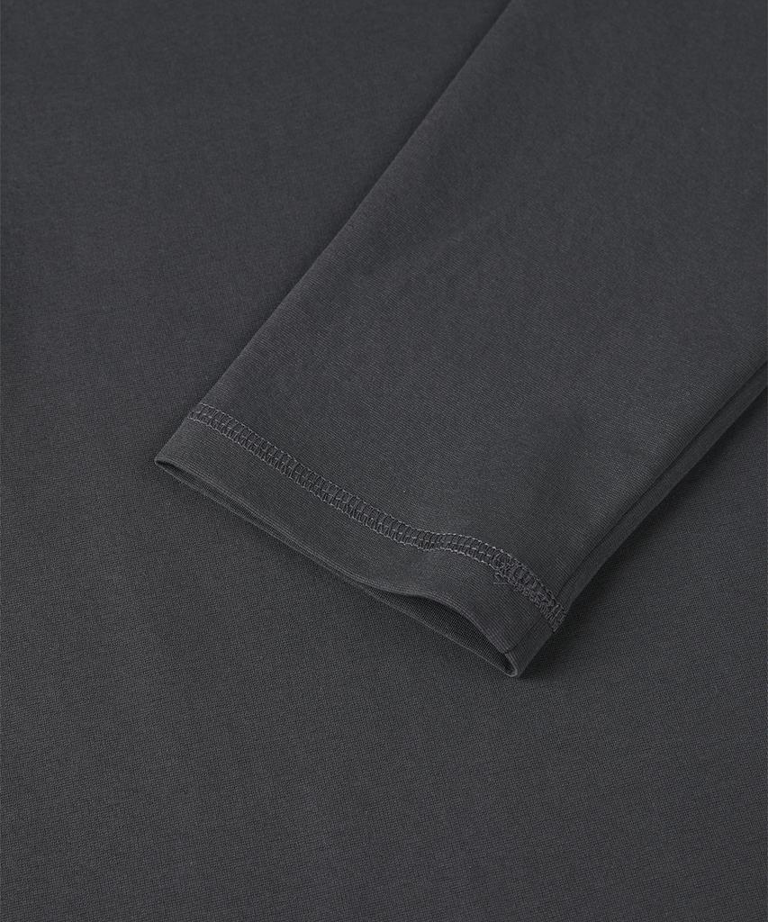 PANICALE Charcoal Basic Long Sleeve Triangle T-Shirt