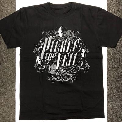 Maglietta Nera Manica Corta in Cotone Vtg Pierce The Veil Band S-4XL Unisex BL130