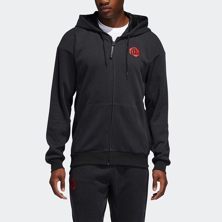 adidas Ros Crossup Fz Basketball Cap Jacket Men's Black EJ2145
