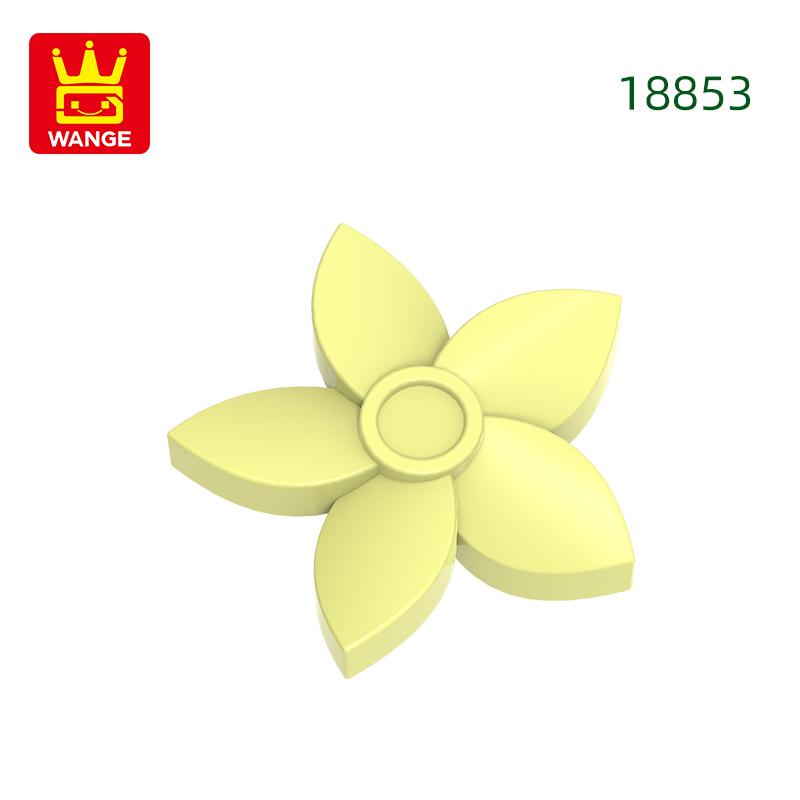 Non-Toxic 1388Pcs/Lot 18853 Hair Flower With Pointed Petals Building Blocks Moc Color Accessories Compatible With Bricks Parts Toys