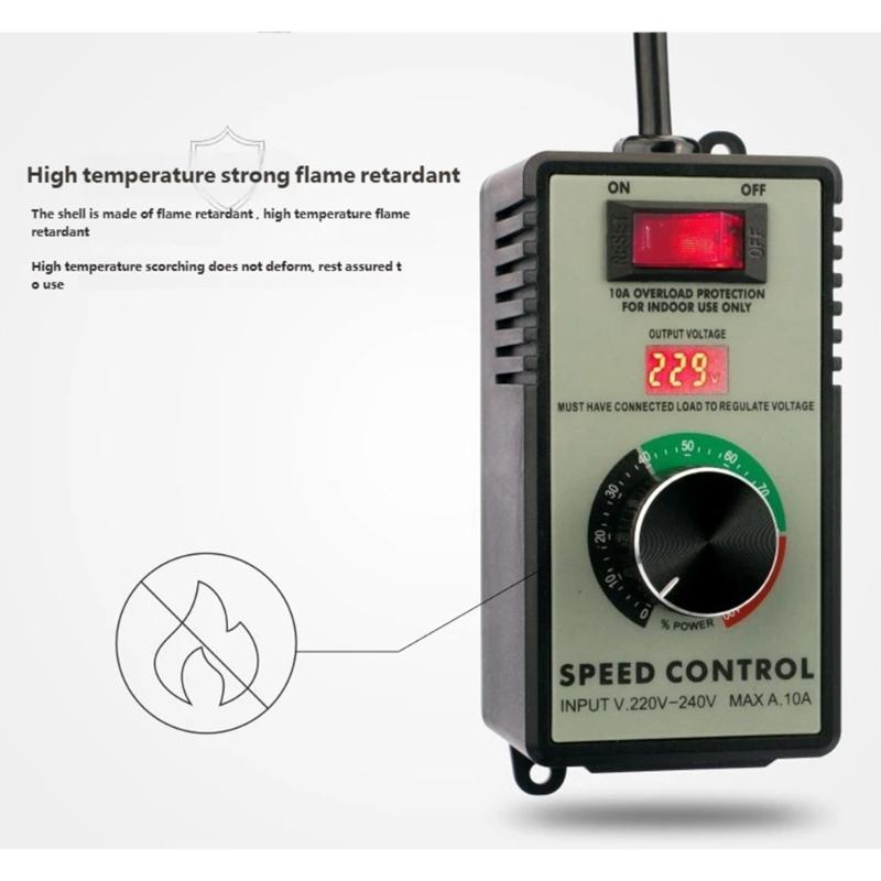 Industrial AC Motor Speed Controllers 10A UK Motor Speed Regulator for Machinery & Appliance Adjustments