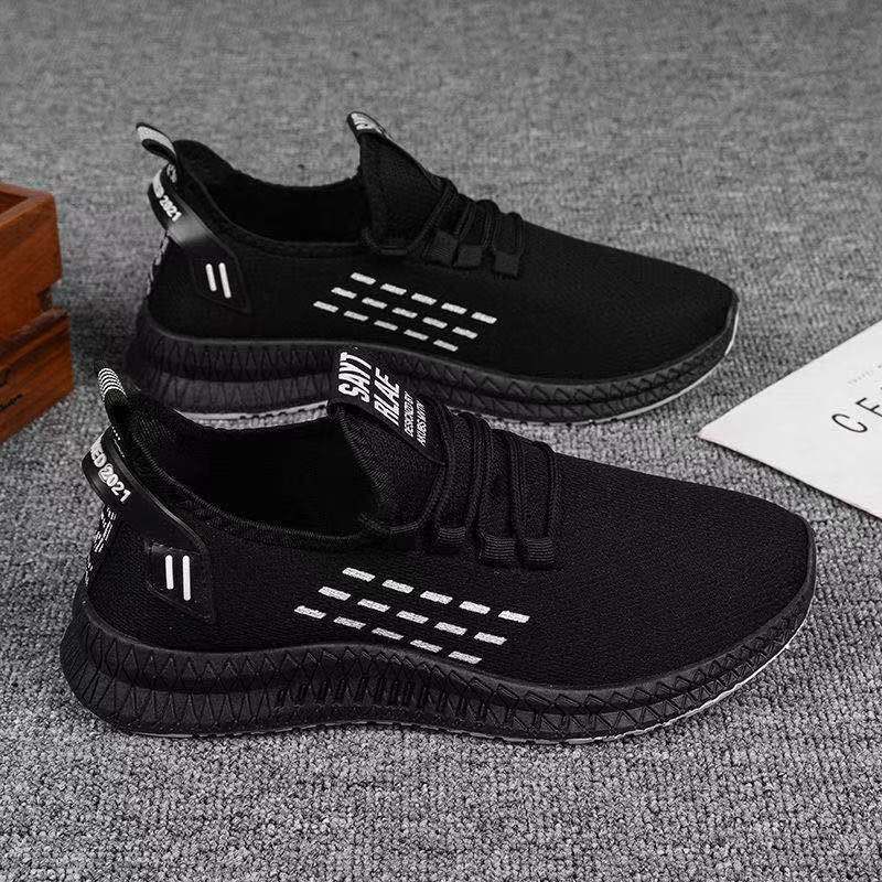 

2 Spring and summer new fly-woven men s shoes trendy casual breathable mesh sneakers men 44