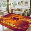 Crystal Velvet Square Rug Custom NameBrisbane Broncos Pattern Non Slip Home Floor Decor Rug