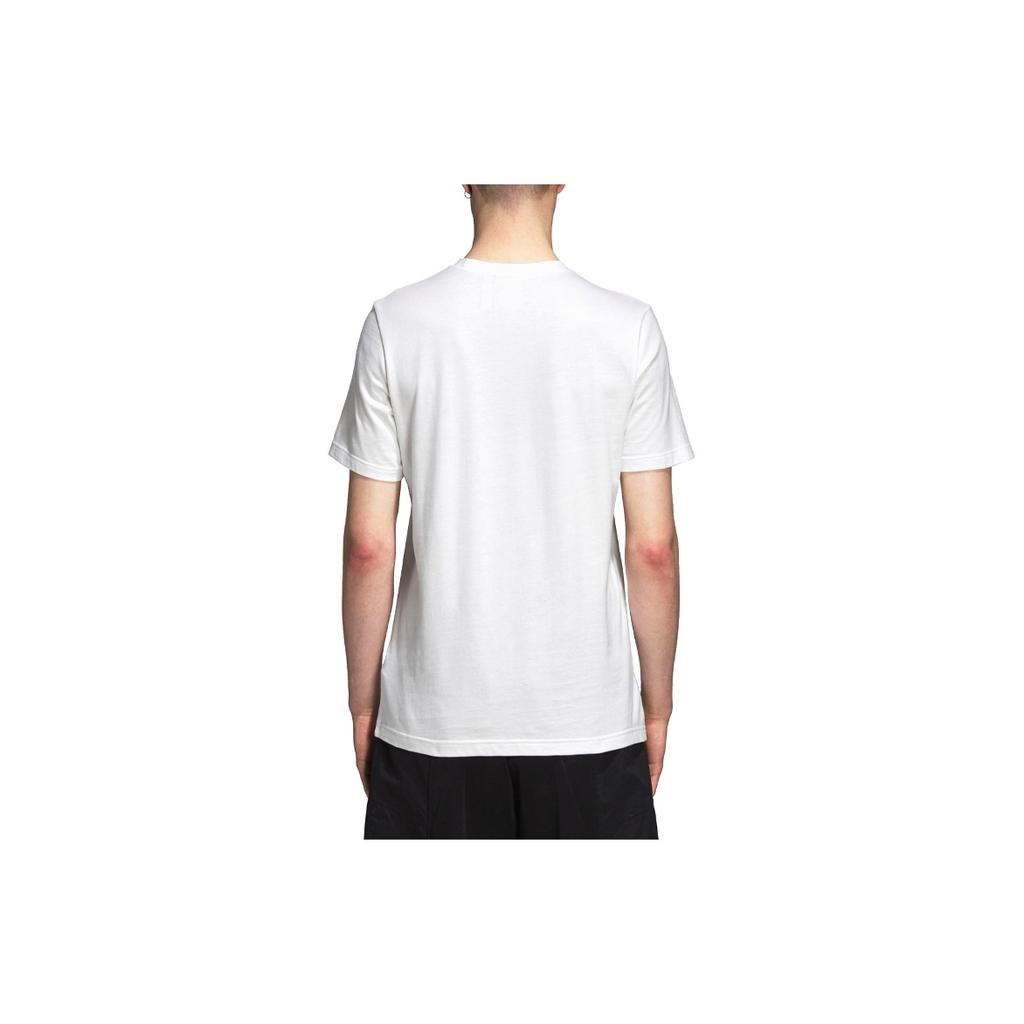 adidas Originals Trefoil Blue Logo Print Short Sleeve T-Shirt Men Tops White DP8570
