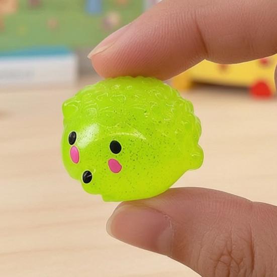 Mini Glitzer Tier Quetschspielzeug Wal Igel Delfin Krabbe Kaninchen Knetspielzeug Angstlinderung