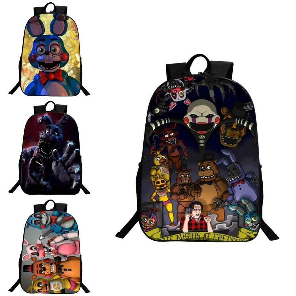 Lebendiger Five Nights At Freddy's Rucksack Mit Anime-Muster Für Kinder Und Schüler