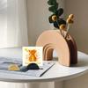Multi-Shapes Table Number Stands Natural Pine Wood Wooden Card Holder Table Name Holder  Office Tag