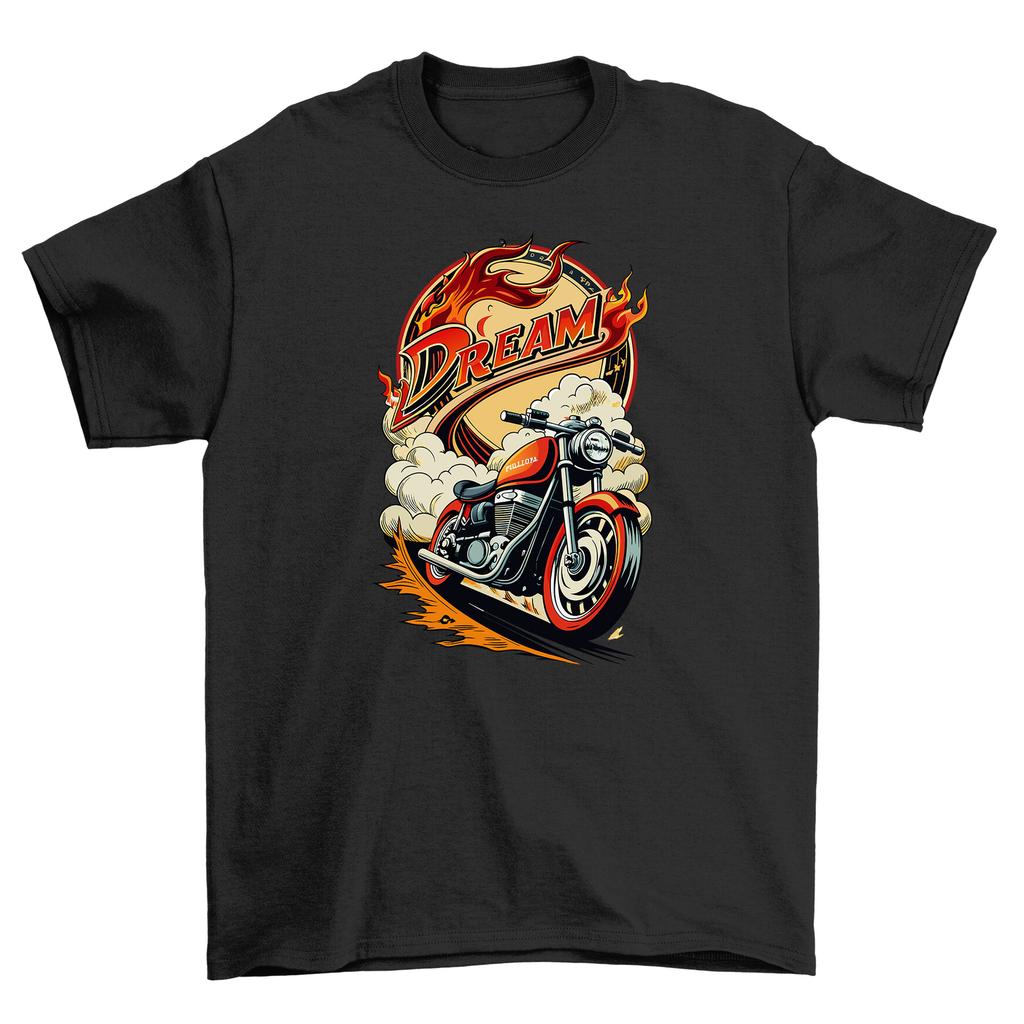 Retro_19 Unisex T-Shirt Mens Womens Tees Top - Ride in Style! Cool graphic of a motorcycle, Funny t-s