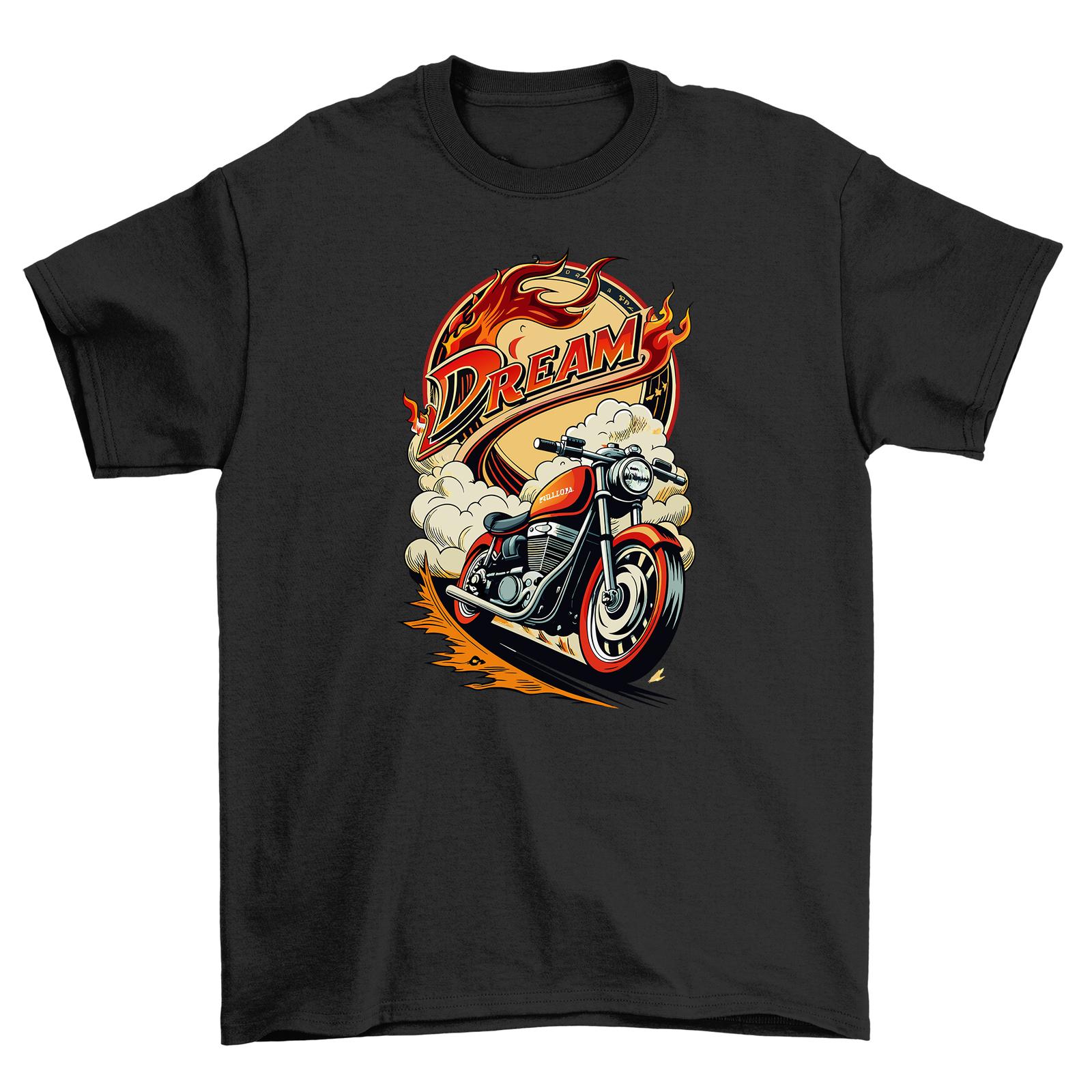 

Retro_19 Unisex T-Shirt Mens Womens Tees Top - Ride in Style! Cool graphic of a motorcycle, Funny t-s S