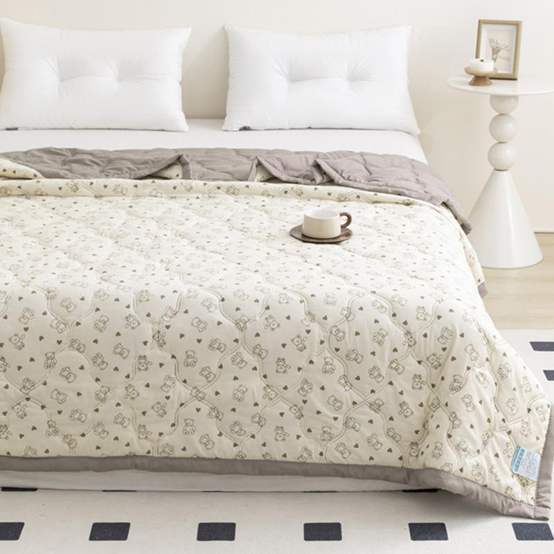 1PC Floral Style Breathable Air Conditioning Blanket Adults Kids Thin Quilt Skin-friendly