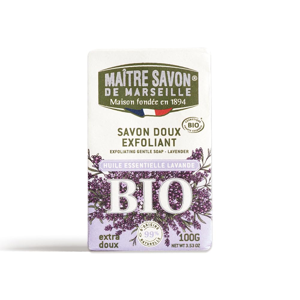 Maitre Savon De Marseille Exfoliant Bio Savon De 100g Marseille, (Lavender)