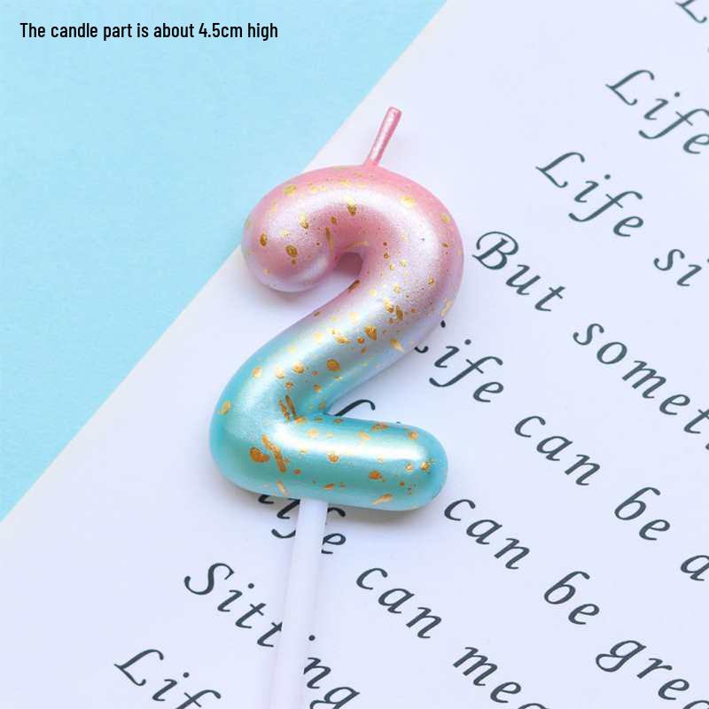 Large Rainbow Laser Number Balloons and Candles for Birthday Cakes and Party Decorations