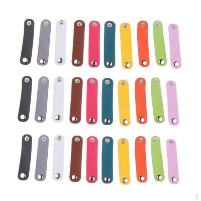 30 Pieces Mixed Colors Leather Scarf Buckle Hijab Pin Shawl Clasps