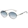 Vintage Metal Rim Gradient Shades Women's Original Brand Design Sunglasses Multi Color Lens Chic Driving Sun Glasses