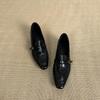 Vintage British Style Women's Flats Fashionable Retro Thick Heel Loafers Autumn Winter Low Top Flat Women's Shoes