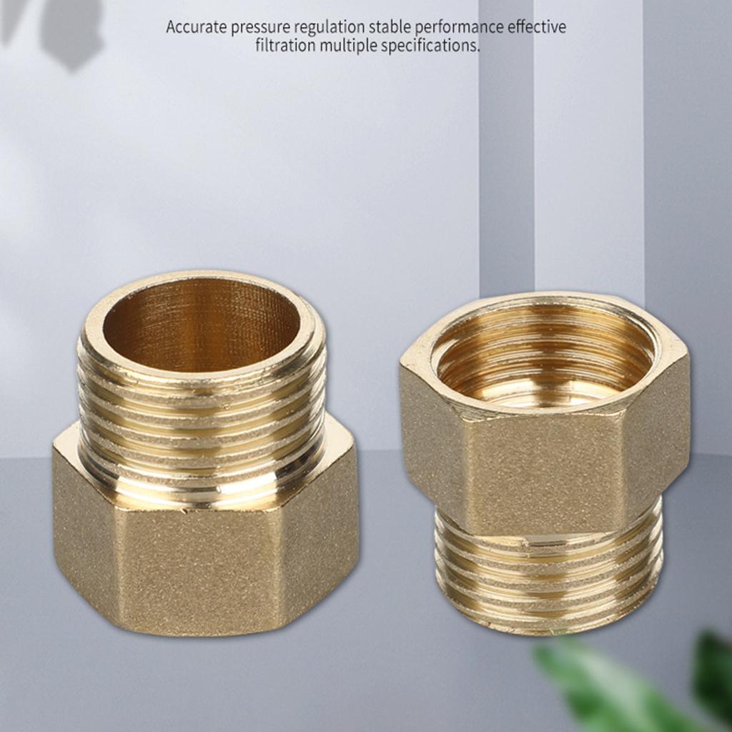 Durable Brass Hose Connectors Heavy Duty Hose Reducers 6 Pcs Thread Adapter Simple Installation Durable for Water Pipes