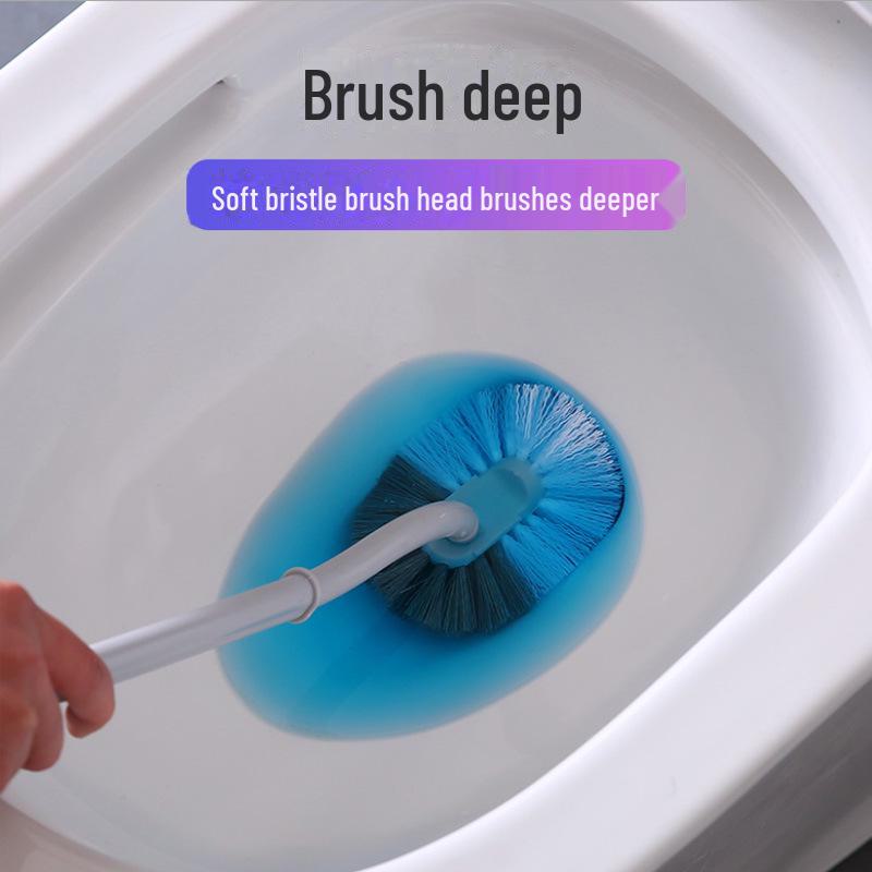 Japanese No Dead Angle Toilet Brush Set: Squat Toilet Cleaning Tool