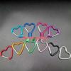 Heart-Shaped Aluminum Carabiner 44x40mm Backpack & Bottle Buckle