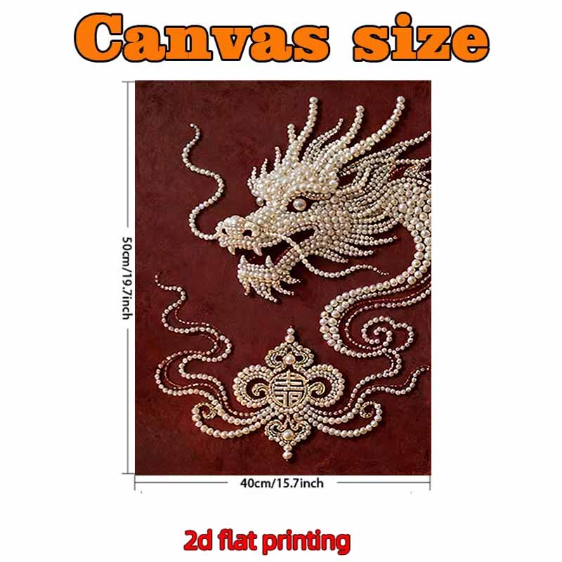 Perlen Drache DIY Diamant Malerei Kits 15.7x19.6 Zoll Edelstein Kunst Diamant Malerei Kits Ohne Rahmen für Erwachsene Geschenkidee Heim Wanddekoration