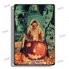 Halloween Movie Decorative Plaque Tin Metal Retro Sign Cinema Cafe Bar Decoration Poster Board Modern Home Wall Decor Aesthetic